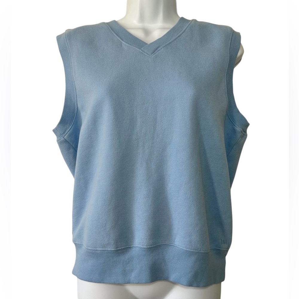 Aritzia TNA Women’s Sky Blue Cozy AF Fleece Perfect Sleeveless Vest- Size XS